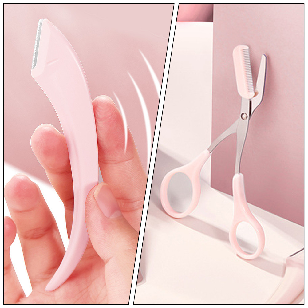 Men'S Grooming Eyebrow Shape - Eyebrow Trimmer Scissors Kit Stainless Steel