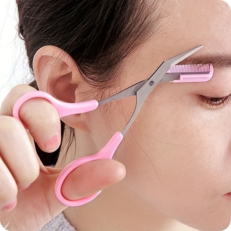 Men'S Grooming Eyebrow Shape - Eyebrow Trimmer Scissor With Comb Lady
