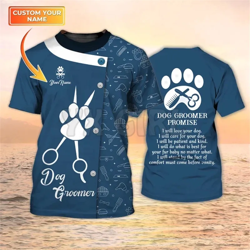 Men'S Grooming - Summer Dog Groomer Promise 3D T-shirt