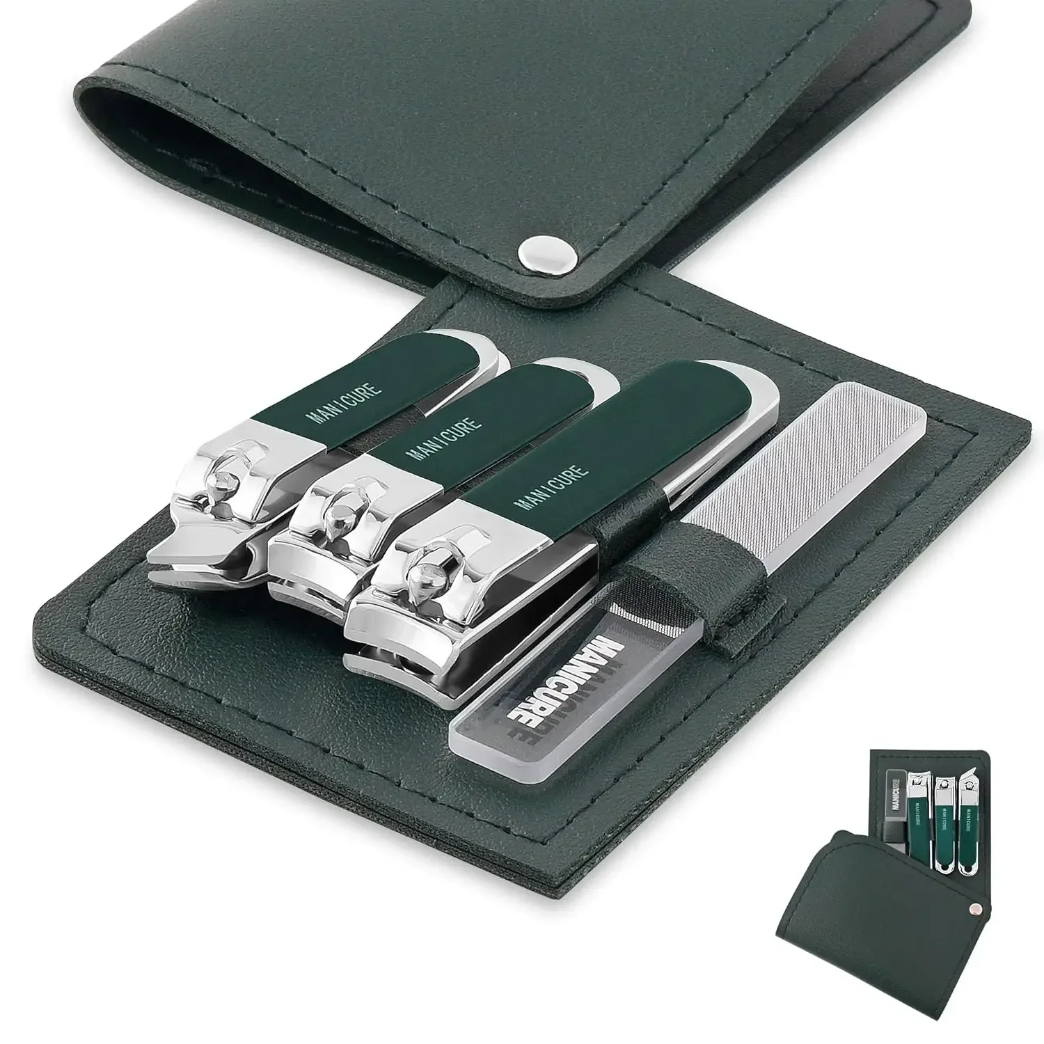 4 Pcs Steel Nail Clipper Manic - Mens Grooming Travel Kit ulasan dan harga
