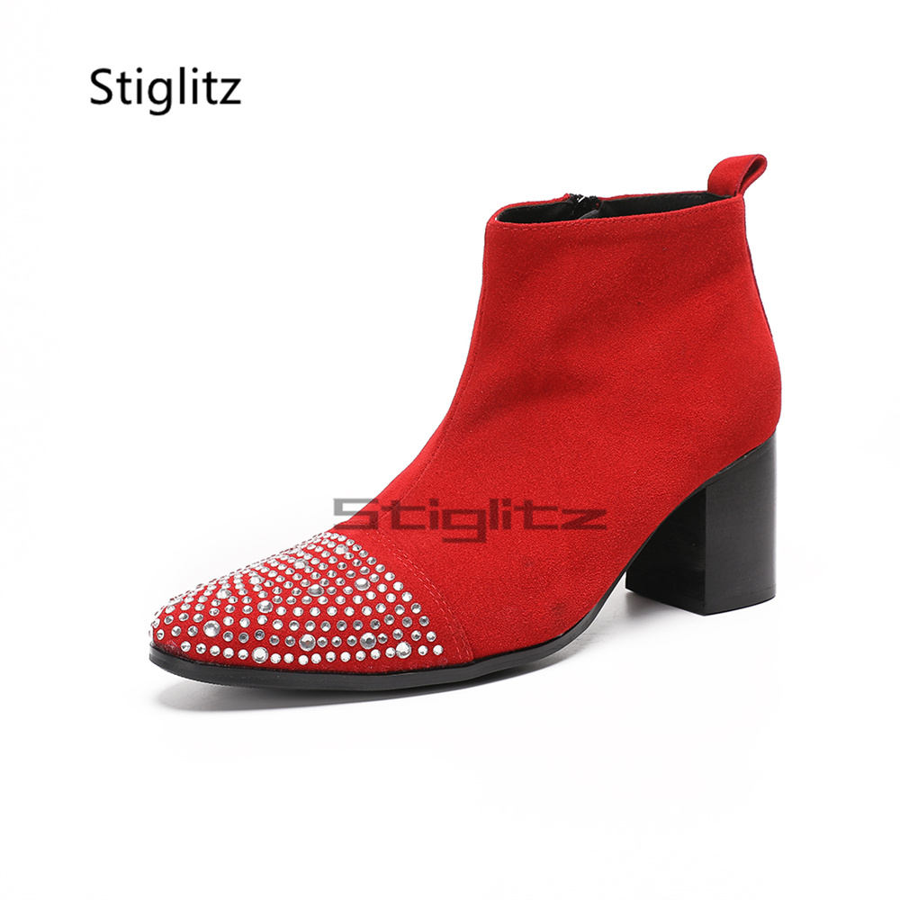 Rhinestone Pointed Toe Chelsea - Men'S Grooming ulasan dan harga