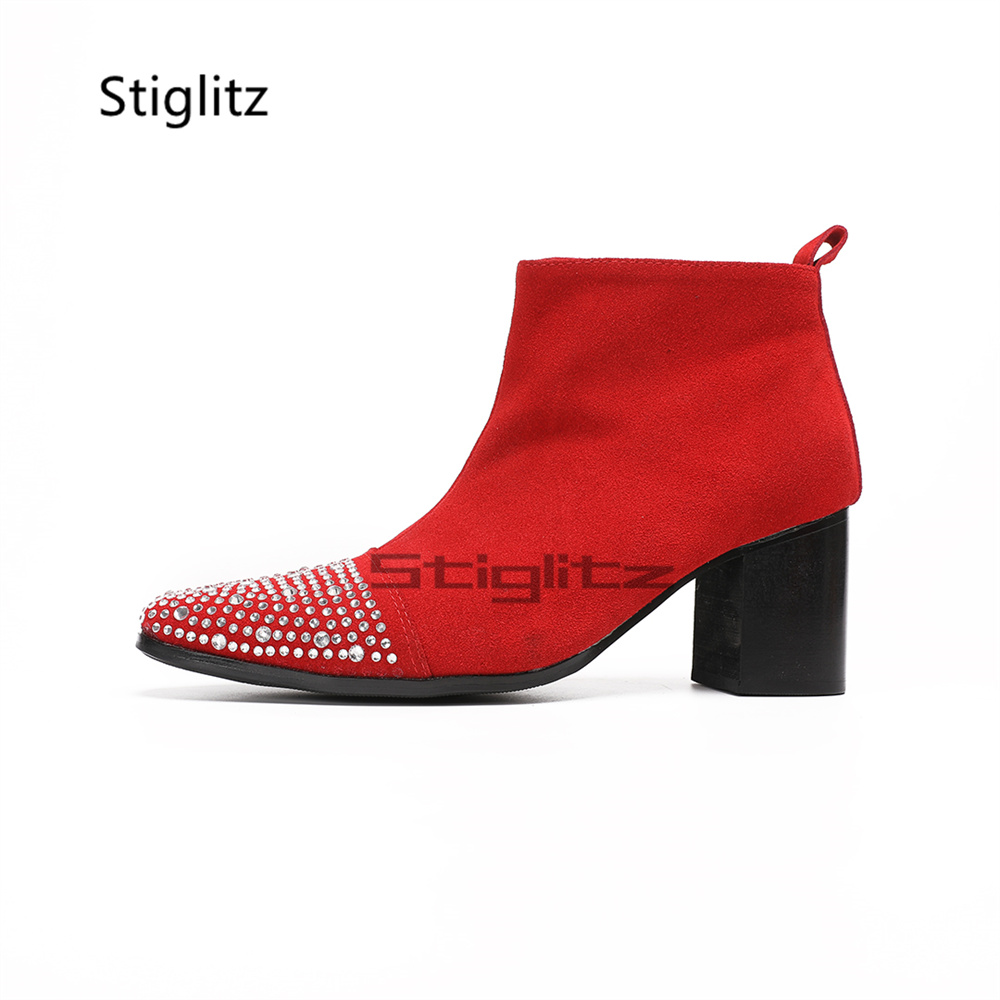 Rhinestone Pointed Toe Chelsea - Men'S Grooming ulasan dan harga