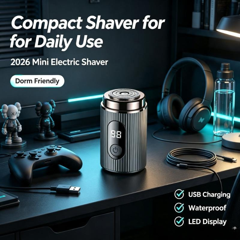 2026 Mini Electric Shaver Port - Mens Grooming Travel Kit ulasan dan harga