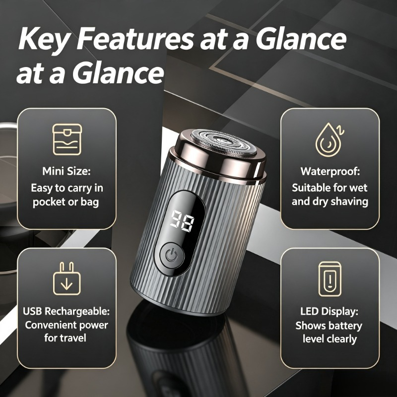 2026 Mini Electric Shaver Port - Mens Grooming Travel Kit ulasan dan harga