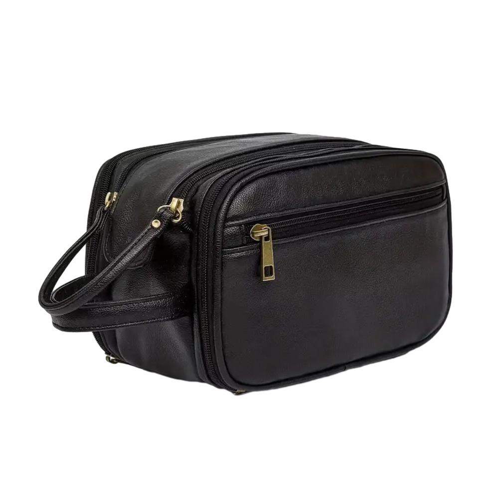 Travel Makeup Bag Faux Leather - Mens Grooming Travel Kit ulasan dan harga