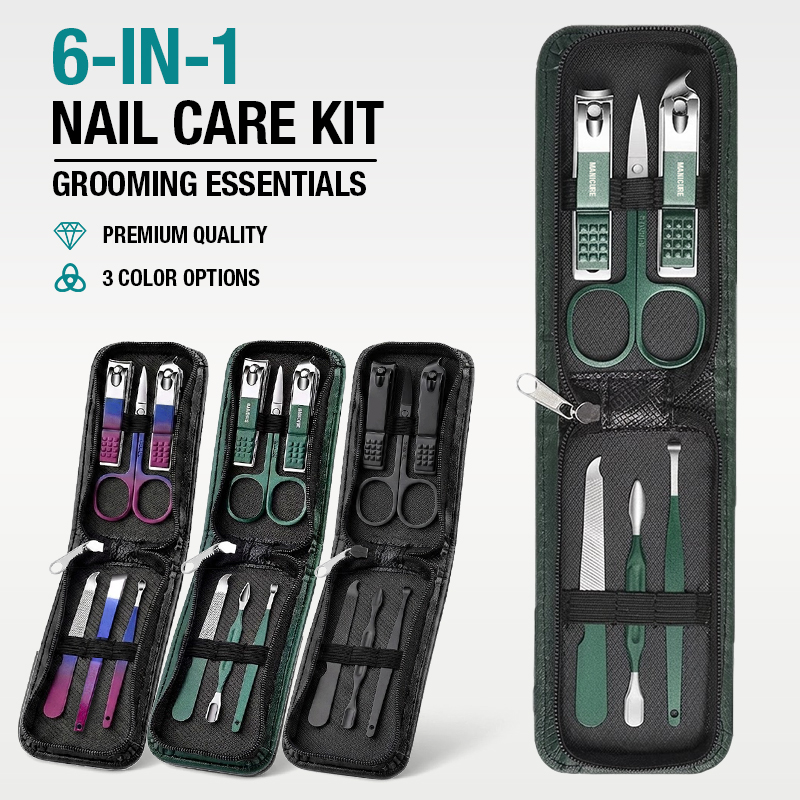 6-IN-1 Portable Nail Clipper S - Mens Grooming Travel Kit ulasan dan harga