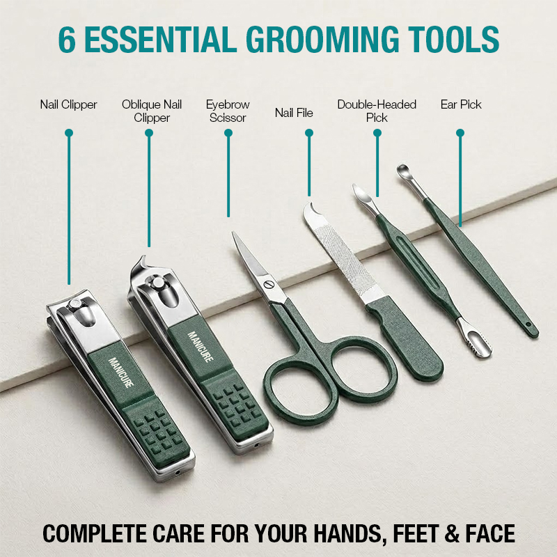 6-IN-1 Portable Nail Clipper S - Mens Grooming Travel Kit ulasan dan harga