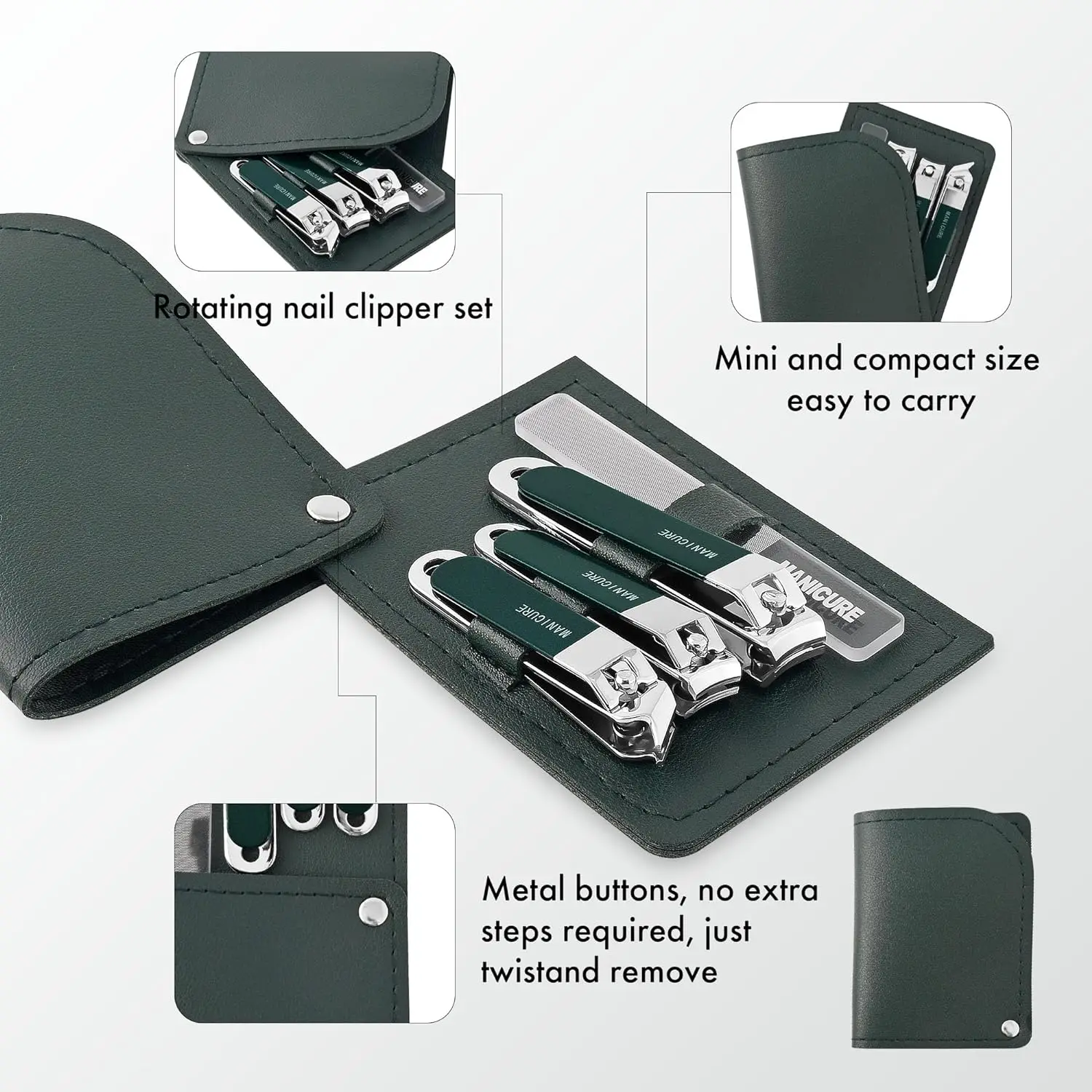4 Pcs Men/Women Manicure Trave - Mens Grooming Travel Kit ulasan dan harga