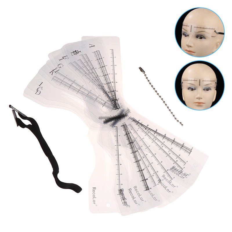 12Pcs Eyebrow Stencil Set Reus - Men'S Grooming Eyebrow Shape ulasan dan harga