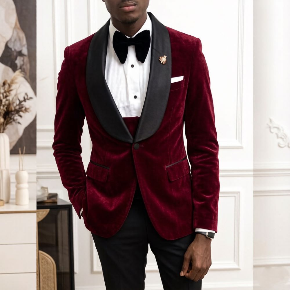 Velvet Slim Fit Suits for Men  - Men'S Grooming Studio ulasan dan harga