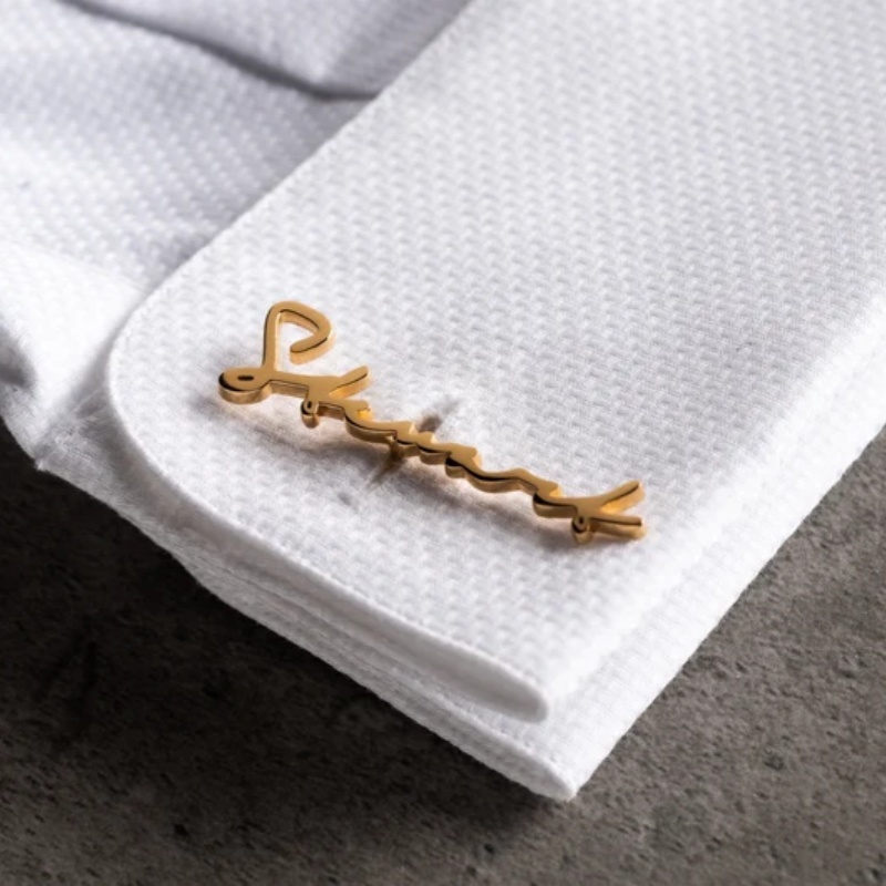 Custom Name Cufflinks 18K Gold - Men'S Grooming ulasan dan harga