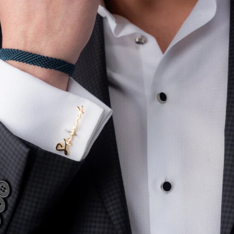 Custom Name Cufflinks 18K Gold - Men'S Grooming ulasan dan harga