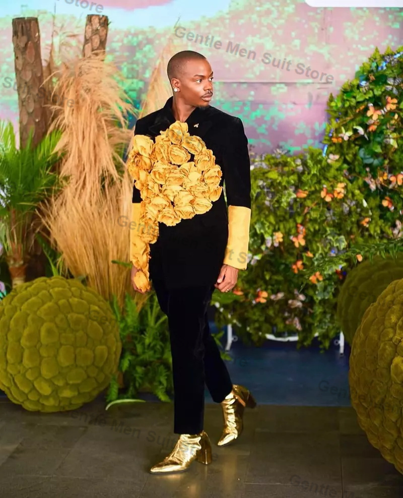 Yellow Black Men Suits Set 2 P - Men'S Grooming ulasan dan harga